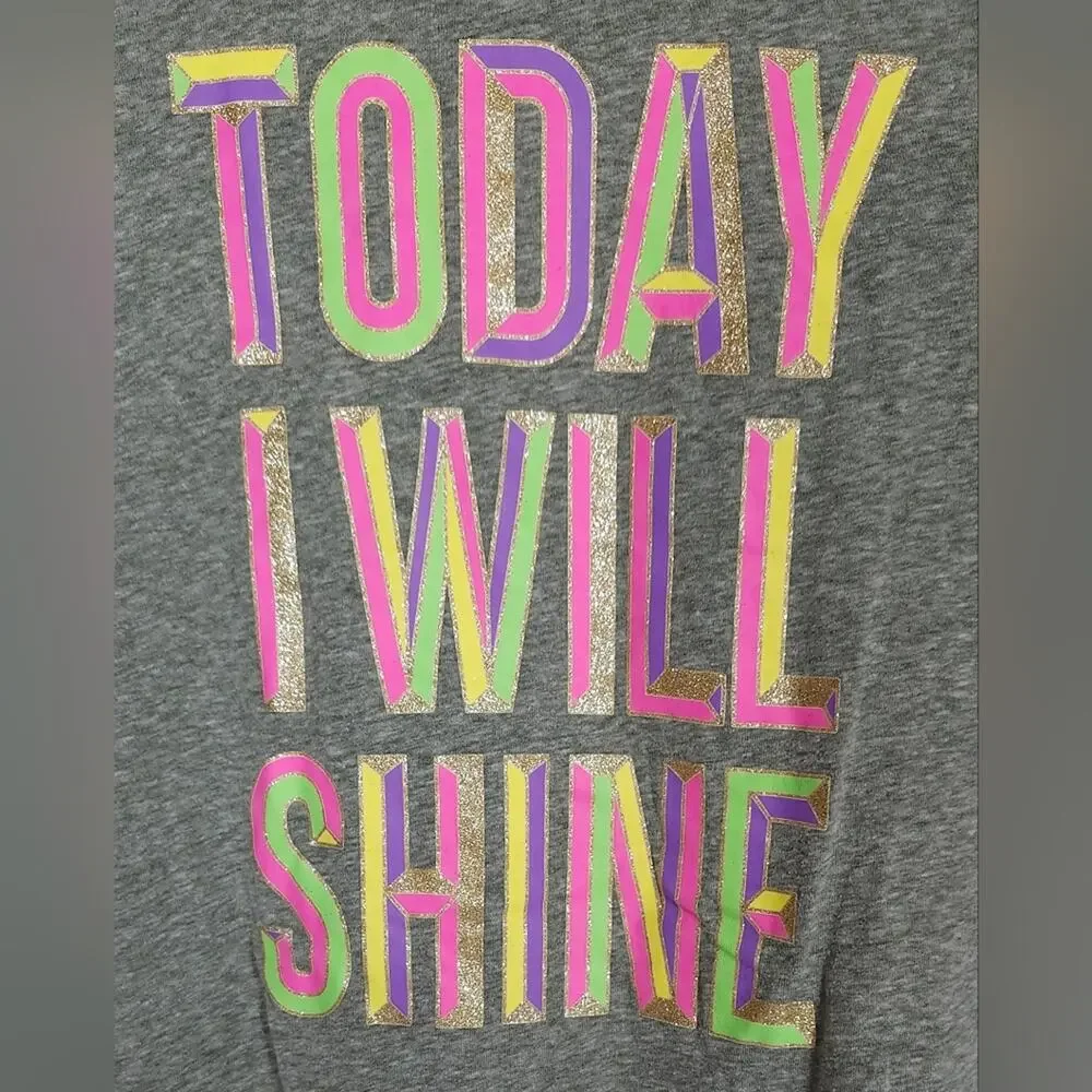 Children’s Place Girls Tee • Sz 14 XL • Today I Will Shine • EUC
